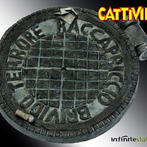 A big black statue of Cattivik - 4