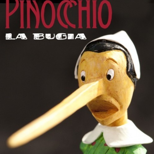 The statue of Pinocchio in the "La Bugia" ("Lie") version - 1