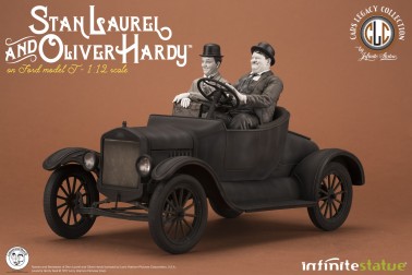 Laurel & Hardy on Ford Model T 1:12 scale resin statue - 2