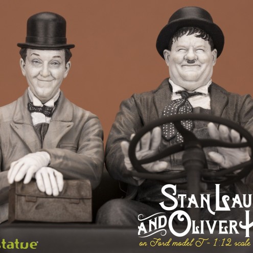 Laurel & Hardy on Ford Model T 1:12 scale resin statue - 6
