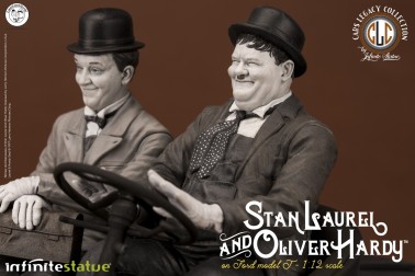 Laurel & Hardy on Ford Model T 1:12 scale resin statue - 13