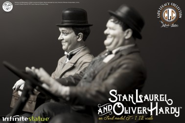 Laurel & Hardy on Ford Model T 1:12 scale resin statue - 17